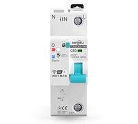 Metering Circuit Breaker, WLAN 1P MCB Metering Circuit Breaker for Smart Life Timer Remote Control, Work with Tuya/for Smart Life APP