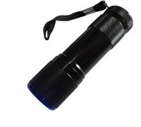 meteyw 9 LED UV Flashlight Ultra Violet Light Mini Ultraviolet UVblacklight Flashlight Invisible Ink Marker Detector Torch Light Lamp (1PC)