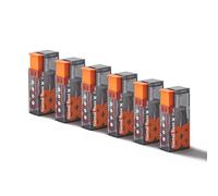 Metgoods 6 Pack Portable Pop-Up Automatic Flosser Dispenser Case, Refillable Floss Sticks Box for Adults, with 60 PCS Tooth Picks (6pcs Orange)