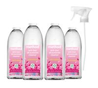 Method Antibacterial All Purpose Spray, Powerful Formula Kills 99.9% of Bacteria, Wild Rhubarb, Pack of 4, 828ml