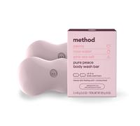 Method Bar Soap Pure Peace Pure Peace Rose Water Peonies + Pink Sea Salt notes Plastic Free 2 bars 5oz each