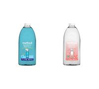 Method Bathroom Cleaner Refill, Eucalyptus Mint, 2 L & Antibacterial Spray Refill, All Purpose Cleaner, Peach Blossom, 2L