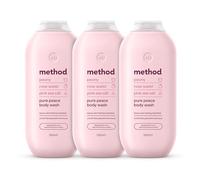 Method Body Wash, Pure Peace, Shower Gel, Peony, Rose Water And Pink Sea Salt Scent, Pack of 3, 3 X 532ml