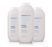 Method Body Wash, Simply Nourish, Paraben and Phthalate Free, 18 oz (Pack of 3)
