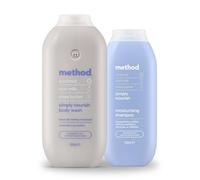 Method Body Wash, Simply Nourish, Shower Gel, Coconut, Rice Milk And Shea Butter Scent, 1x 532ml + Method Shampoo Simply Nourish 1x 350ml