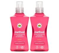 Method Concentrated Laundry Detergent, Washing Liquid Fresh Peony Blush Scent, 2 x 39 Washes, 2 x 1.56L