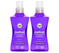 Method Concentrated Laundry Detergent, Washing Liquid Fresh Wild Lavender Scent, 2 x 39 Washes, 2 x 1.56L