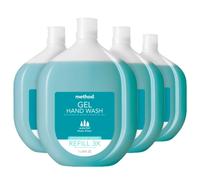 Method Gel Hand Soap Refill Waterfall Recyclable Bottle Biodegradable Formula 34 oz (Pack of 4)
