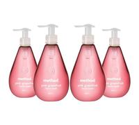 Method Pink Grapefruit Hand Wash, with plant-based cleansing power, 354ml, 4 Pack