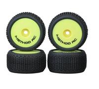 Method RC NitraGrip 1/24 Truck Tyres 7mm Hex Yellow Pre-Glued MTD0505Y