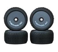 Method RC NitraGrip 1/24 Truck Tyres F/R 7mm Hex Grey MTD0505G