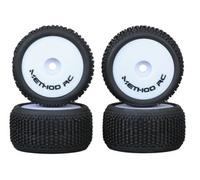METHOD RC NitraGrip 1/28 Stadium Truck Tyres 7mm Hex Pre-Glued White MTD0505W