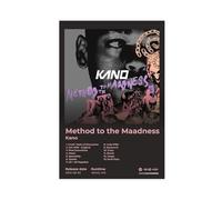 Method to The Maadness Rapper Kano Album Cover Poster Canvas Poster Wall Art Decor Print Picture Paintings for Living Room Bedroom Decoration 08x12inch(20x30cm)