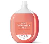Method Washing Up Liquid Refill, Peach & Pink Pepper, Cuts Grease, 1L