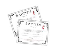 Methodist Baptism Certificate 30pk 8.5x11” Keepsake Salvation Baby’s First Ceremony Christening Church New Member Recognition Appointment