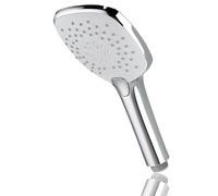 Methven Airstream 3 Mode Push Button Shower Head Chrome Finish - For High Pressure Systems - Multi Mode - Luxury Rain Shower Handset Silver - AIR1HSCPWHUK