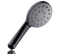 Methven Kiri MK2 Satinjet Energy Saving 8l/min Shower Head Matte Black - for Any Pressure Systems Low Or High - Water Saving ECO Performance - Black Rain Shower Handset - KRHSCPUK