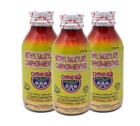 Methyl Salicylate Camphor+Menthol Omega Pain Killer Liniment 120mL (Pack of 3)