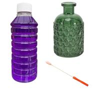 Methylated Spirits 250ml, Handmade Singeing Stick Ear Hair Burn Removal Stick For Turkish Barber & Glass Display Bottle Vase White By NM Beauty