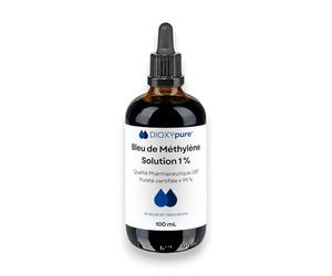 Methylene Blue - 1% Solution - USP Pharmaceutical Grade - Certified Purity ≥ 99% - Laboratory Tested - Certified Quality - Ready to Use - 100 mL