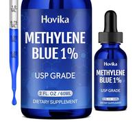 Methylene Blue Drops, Blue Methylene Pharmaceutical Grade, USP Grade 1% Liquid Supplement for Humans Brain Health, No Formaldehyde, 2 Fl Oz