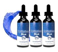Methylene Blue Drops with Dropper, Improve Concentration and Enhance Memory, High Purity, Natural Plant Extract, Alleviate Painful (3 Pcs)