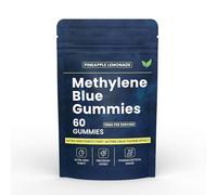 Methylene Blue Gummies 60ct - USP-Grade | Brain & Mitochondrial Support | Mental Clarity, Energy & Focus | High Absorption | Natural Blue Raspberry Flavor | Vegan | UK Stock