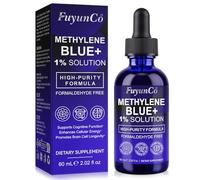 Methylene Blue Pharmaceutical Grade 1%, Methylene Blue Drops Third-Party Tested, Brain Health Dietary Supplement, High Purity Blue Methylene for Memory Focus, Add Vitamin C, No Formaldehyde, 2 fl oz