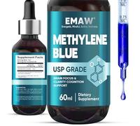 Methylene Blue Pharmaceutical Grade, Methylene Blue for Humans, Ultra Strength Third-Party Tested Brain Health, Non-GMO, 60ML