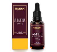 Methylfolate Folic Acid 1000mcg Drops as 5-Methyltetrahydrofolate | 5-MTHF Vitamin B9 Supplement for Pregnancy | 30ml, 60 Servings, 2 Month Supply | Made in The UK by Roundway Supplements