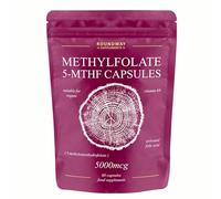 Methylfolate Folic Acid 5mg | 5000mcg 5-MTHF Supplement for Pregnancy | 60 Capsules, 2 Month Supply | Made in The UK by Roundway Supplements