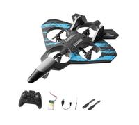 MetieFasia 1 Remote Control Airplane, Remote Control Fighter Jet, EVA Foam, Fixed Stability, LED, Suitable for Children 8-16 Years And Adult Aviation Fans, blue 18 minutes