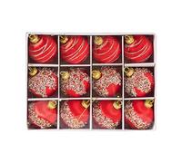 MetieFasia 12 Creative Christmas Baubles, Ornaments And Decorations to Hang on The Tree for Hotels, Shopping Centers And New Year's Eve, Red