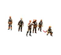 MetieFasia 3 Pieces Mini Figurine Miniature Character Accessory Hand Painted Model Fire Scene Suitable for Collection Children's Play Display Hob, Style C