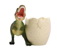 MetieFasia Desk Organizer with Dinosaur-shaped Pen Holder, Makeup Brush Organizer, Pencil Holder for Home, Green