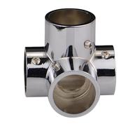 MetieFasia Round Tube Connector, Tube Mount,DIY, Practical,Metal,for 1inch 25mm Tubes Fitting for Frame Display Stand, Clothes Rails, 4 Way