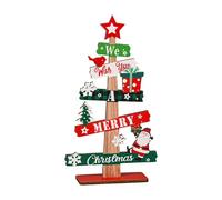 MetieFasia Wooden Christmas Tree Indoor Ornament Collectible Item Artistic Plaque Table Decoration for Art Lover Living Room Bedroom Office Gift, Multi, Style A
