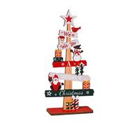 MetieFasia Wooden Christmas Tree Indoor Ornament Collectible Item Artistic Plaque Table Decoration for Art Lover Living Room Bedroom Office Gift, Multi, Style B