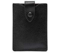 Metier Grained Leather Card Holder - Black - One Size