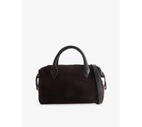 Métier Womens Métier Vérité City Small Suede Top-Handle Bag Chocolate