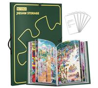 Metionga Puzzle Storage Book for 1000 pieces Jigsaw Puzzles, Jigsaw Accessories ( 73 x 57cm ), 25 Removable Puzzle Storage Pages, Green