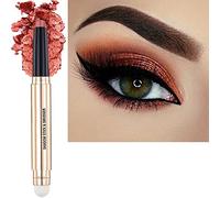 Metiplou 2-in-1 Orange Copper Eyeshadow Stick Makeup Cream Shine Bronze Eyeshadow Hypoallergenic Waterproof Long Lasting Eyeshadow Highlighter Eyeliner