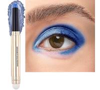 Metiplou Eye Shadow Blue Pencil Eyeliner Makeup Pen Cream Shimmer Smooth Hypoallergenic Waterproof Long Life Dark Light Navy Pencil D