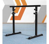 METIS Adjustable Ballet Barre | Portable Freestanding Dance Barre for Home Workouts, Ballet & Barre Training - Sturdy Powder Coated Steel Stretch Bar with Adjustable Height (Pro (Black))