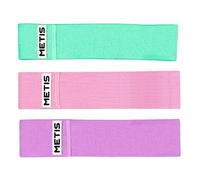 METIS Fabric Resistance Bands - 3-Pack Light, Medium & Heavy Exercise Bands with Non-Slip Design for Strength, Flexibility & Injury Prevention - Home & Gym Workout Bands for Full Body Training
