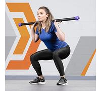 METIS Gym Aerobic Weight Bar - Body Bars For Home Fitness | 5x Weight Options: 2KG to 10KG | Foam Padded Exterior | Even Weight Distribution | Home Gym Barbell (10kg)