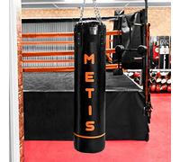 METIS Hanging Punchbag - 4ft or 4.6ft Pre Filled Heavy Punchbag with Chain for Kick Boxing, Mixed Martial Arts, MMA & Home Gym Exercise