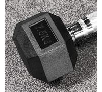 METIS Hex Dumbbells - Rubber Hex Dumbbell Weights [Pair] | Professional Grade Free Weights for Gym & Home Workouts - Full Set & Rack Available [2.5kg - 50kg] (7.5kg (Pair))