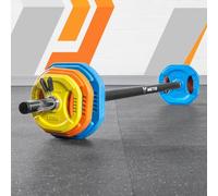 METIS Studio Pump Set 20KG | Adjustable Barbell Set for Home & Commercial Gyms - Includes 2.5KG Barbell, 5KG, 2.5KG & 1.25KG Weight Plates & Barbell Clips (Home Pump Set)