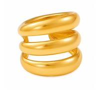MetJakt Gold Plated Adjustable Stackable Rings (No.20)